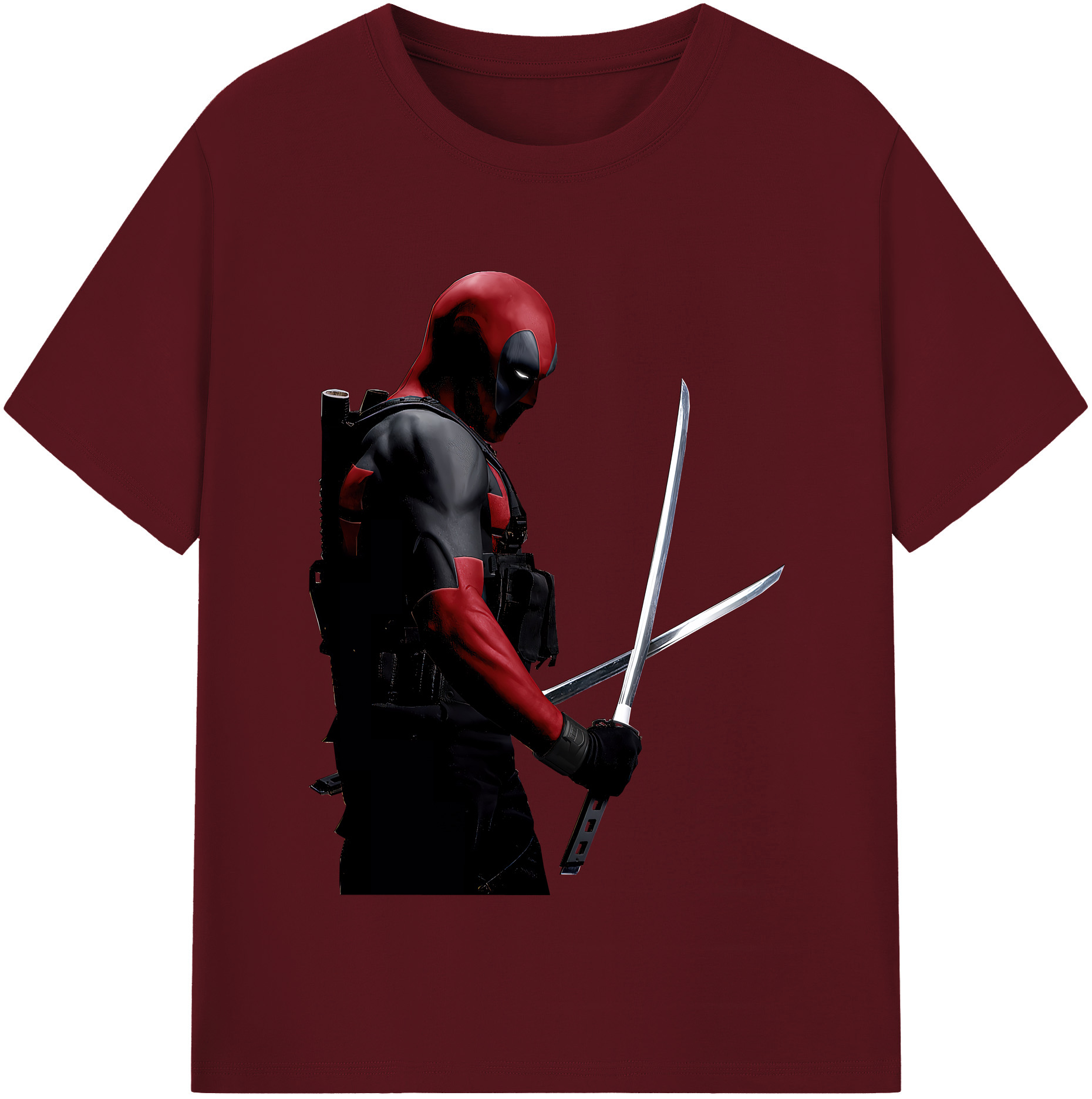 （画像用） Deadpool デッドプール 綿100％半袖Tシャツ（フロントプリント）